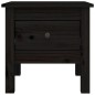 vidaXL Mesa auxiliar 2 uds de madera maciza de pino negro 40x40x39 cm