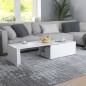 vidaXL Mesa de centro madera contrachapada blanco 150x50x35 cm vidaXL Mesa de centro madera contrachapada blanco 150x50x35 cm