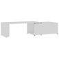 vidaXL Mesa de centro madera contrachapada blanco 150x50x35 cm vidaXL Mesa de centro madera contrachapada blanco 150x50x35 cm
