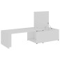 vidaXL Mesa de centro madera contrachapada blanco 150x50x35 cm vidaXL Mesa de centro madera contrachapada blanco 150x50x35 cm