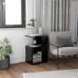 vidaXL Mesa auxiliar de madera contrachapada negro 36x30x56 cm vidaXL Mesa auxiliar de madera contrachapada negro 36x30x56 cm