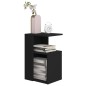 vidaXL Mesa auxiliar de madera contrachapada negro 36x30x56 cm vidaXL Mesa auxiliar de madera contrachapada negro 36x30x56 cm