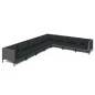 vidaXL Set sofás de jardín 8 pzas cojines ratán sintético gris oscuro vidaXL Set sofás de jardín 8 pzas cojines ratán sintético gris oscuro