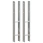 vidaXL Anclajes de valla 2 uds acero galvanizado plateado 8x6x60 cm vidaXL Anclajes de valla 2 uds acero galvanizado plateado 8x6x60 cm