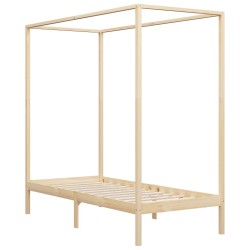 vidaXL Estructura de cama con dosel madera maciza de pino 100x200 cm