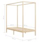 vidaXL Estructura de cama con dosel madera maciza de pino 100x200 cm vidaXL Estructura de cama con dosel madera maciza de pino 100x200 cm