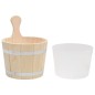 vidaXL Set de cubeta y cucharón para sauna madera maciza de pino vidaXL Set de cubeta y cucharón para sauna madera maciza de pino