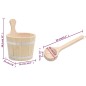vidaXL Set de cubeta y cucharón para sauna madera maciza de pino vidaXL Set de cubeta y cucharón para sauna madera maciza de pino
