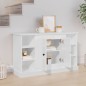 vidaXL Aparador de madera contrachapada blanco brillante 100x35,5x60cm vidaXL Aparador de madera contrachapada blanco brillante 100x35,5x60cm