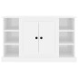 vidaXL Aparador de madera contrachapada blanco brillante 100x35,5x60cm vidaXL Aparador de madera contrachapada blanco brillante 100x35,5x60cm
