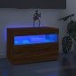 vidaXL Mueble de TV con luces LED color roble ahumado 60x35x40 cm vidaXL Mueble de TV con luces LED color roble ahumado 60x35x40 cm
