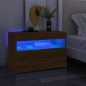 vidaXL Mueble de TV con luces LED color roble ahumado 60x35x40 cm vidaXL Mueble de TV con luces LED color roble ahumado 60x35x40 cm