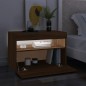 vidaXL Mueble de TV con luces LED color roble ahumado 60x35x40 cm vidaXL Mueble de TV con luces LED color roble ahumado 60x35x40 cm