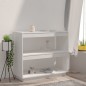 vidaXL Estantería de madera maciza de pino blanco 80x35x71 cm vidaXL Estantería de madera maciza de pino blanco 80x35x71 cm