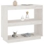 vidaXL Estantería de madera maciza de pino blanco 80x35x71 cm vidaXL Estantería de madera maciza de pino blanco 80x35x71 cm