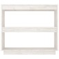 vidaXL Estantería de madera maciza de pino blanco 80x35x71 cm vidaXL Estantería de madera maciza de pino blanco 80x35x71 cm