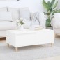vidaXL Mesa de centro madera contrachapada blanco 90x50x36,5 cm vidaXL Mesa de centro madera contrachapada blanco 90x50x36,5 cm