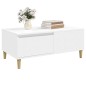 vidaXL Mesa de centro madera contrachapada blanco 90x50x36,5 cm vidaXL Mesa de centro madera contrachapada blanco 90x50x36,5 cm