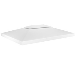 vidaXL Toldo de cenador 2 niveles 310 g/m² 4x3 m blanco