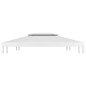 vidaXL Toldo de cenador 2 niveles 310 g/m² 4x3 m blanco