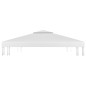 vidaXL Toldo de cenador 2 niveles 310 g/m² 4x3 m blanco
