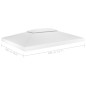 vidaXL Toldo de cenador 2 niveles 310 g/m² 4x3 m blanco