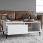 vidaXL Mesa de centro madera contrachapada blanco 90x50x36,5 cm vidaXL Mesa de centro madera contrachapada blanco 90x50x36,5 cm