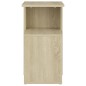vidaXL Mesa auxiliar de madera contrachapada color roble 36x30x56 cm vidaXL Mesa auxiliar de madera contrachapada color roble 36x30x56 cm