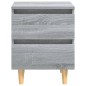 vidaXL Mesitas de noche 2 uds patas de madera gris Sonoma 40x35x50 cm vidaXL Mesitas de noche 2 uds patas de madera gris Sonoma 40x35x50 cm