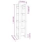 vidaXL Estantería/divisor de espacios madera maciza pino 41x35x160 cm vidaXL Estantería/divisor de espacios madera maciza pino 41x35x160 cm