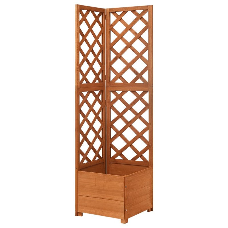 vidaXL Jardinera de enrejado de esquina madera abeto 40x40x150 cm vidaXL Jardinera de enrejado de esquina madera abeto 40x40x150 cm