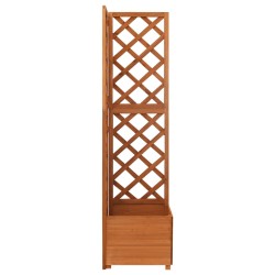 vidaXL Jardinera de enrejado de esquina madera abeto 40x40x150 cm