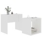 vidaXL Juego de mesas de centro madera contrachapada blanco 48x30x45cm vidaXL Juego de mesas de centro madera contrachapada blanco 48x30x45cm