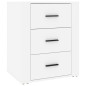 vidaXL Mesita de noche madera contrachapada blanco 50x36x60 cm vidaXL Mesita de noche madera contrachapada blanco 50x36x60 cm