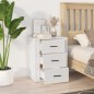 vidaXL Mesita de noche madera contrachapada blanco 50x36x60 cm vidaXL Mesita de noche madera contrachapada blanco 50x36x60 cm