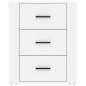vidaXL Mesita de noche madera contrachapada blanco 50x36x60 cm vidaXL Mesita de noche madera contrachapada blanco 50x36x60 cm