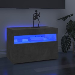 vidaXL Muebles de TV con luces LED 2 uds gris hormigón 60x35x40 cm
