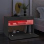 vidaXL Muebles de TV con luces LED 2 uds gris hormigón 60x35x40 cm