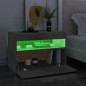 vidaXL Muebles de TV con luces LED 2 uds gris hormigón 60x35x40 cm