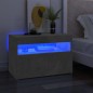 vidaXL Muebles de TV con luces LED 2 uds gris hormigón 60x35x40 cm