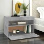 vidaXL Muebles de TV con luces LED 2 uds gris hormigón 60x35x40 cm