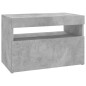 vidaXL Muebles de TV con luces LED 2 uds gris hormigón 60x35x40 cm