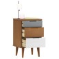 vidaXL Mesita de noche MOLDE madera maciza de pino marrón 40x35x65 cm vidaXL Mesita de noche MOLDE madera maciza de pino marrón 40x35x65 cm