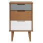 vidaXL Mesita de noche MOLDE madera maciza de pino marrón 40x35x65 cm vidaXL Mesita de noche MOLDE madera maciza de pino marrón 40x35x65 cm