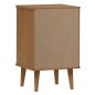 vidaXL Mesita de noche MOLDE madera maciza de pino marrón 40x35x65 cm vidaXL Mesita de noche MOLDE madera maciza de pino marrón 40x35x65 cm