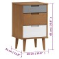 vidaXL Mesita de noche MOLDE madera maciza de pino marrón 40x35x65 cm vidaXL Mesita de noche MOLDE madera maciza de pino marrón 40x35x65 cm