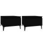 vidaXL Mesas auxiliares 2 uds madera contrachapada negro 50x46x35 cm