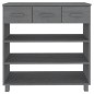 vidaXL Mesa consola madera maciza de pino gris oscuro 90x35x90 cm vidaXL Mesa consola madera maciza de pino gris oscuro 90x35x90 cm