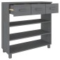 vidaXL Mesa consola madera maciza de pino gris oscuro 90x35x90 cm vidaXL Mesa consola madera maciza de pino gris oscuro 90x35x90 cm