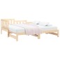 vidaXL Sofá cama extraíble madera maciza de pino 2x(90x190) cm